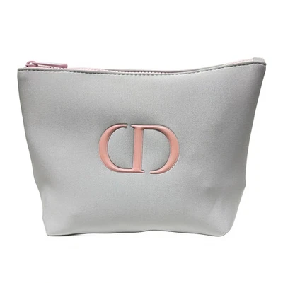 Auth Dior Parfums - Gray Light Pink Polyester Pouch - Image 1 of 4