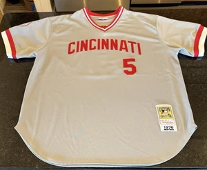 1976 Johnny Bench Cincinnati Reds #5 Jersey Sz 56 Mitchell & Ness (authentic) - Picture 1 of 6