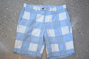 Pantalones Cortos Brooks Brothers Talla 34 Para Hombre Frente Plano Algodón Azul Patchwork - Imagen 1 de 5