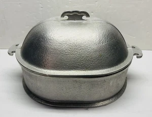 Servizio Guardiano Vintage Alluminio Olandese Forno Girarrosto Con Coperchio - Foto 1 di 15