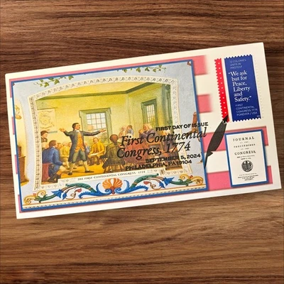 2024 First Continental Congress USA Forever Stamp First Day Issue Cover FDC DCP - Image 1 of 2