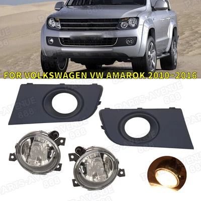 Juego de pares de luces antiniebla para parachoques delantero VW Amarok 2010-2016 con cubierta Foto 1 de 4
