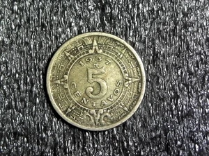 1937 Messico 5 centesimi esteri, moneta mondiale KM#423 (z791) - Foto 1 di 2