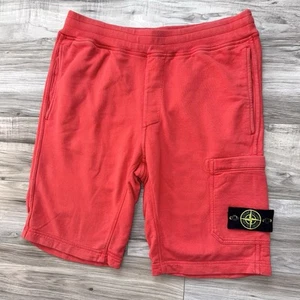 STONE ISLAND Cotton Fleece Badge Shorts Large 34W - Picture 1 of 3