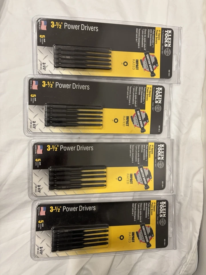 "Lote de 20 controladores eléctricos cuadrados Klein Tools #1 de 3,5"" de longitud" Foto 1 de 1