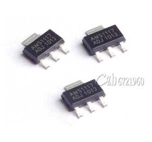50PCS AMS1117 ADJ SOT-223 AMS LM1117-ADJ 1117 ADJ 1A SMD Voltage Regulator - Picture 1 of 5