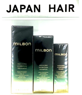 MILBON Champú Hidratante Indulgente 200ml Tratamiento 200g Outbathprimer 60g3set Foto 1 de 4