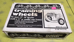 Vintage 1987 WALD Bike Training Wheels Steel Wheels 100 pounds 12" - 16" NOS - Picture 1 of 1