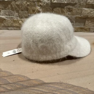 Gorra Anthropologie San Diego Hat Company piel marfil lana poli etiquetas nuevas precio de venta sugerido por el fabricante 68 USD - Imagen 1 de 5