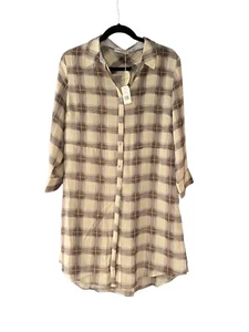 Patrizia Luca kariertes Hemdkleid Large Button-Down-Kleid tailliert Hemdkleid $ 80 - Bild 1 von 8