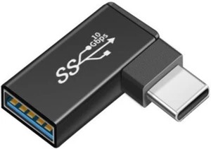 USB Type C Angled Male to USB 3.0 Female OTG Data Adapter - Picture 1 of 9