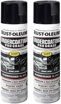 248656 Professional Grade Rubberized Undercoating Spray, 15 Oz, Black (Pack of 2 - Image 1 of 4