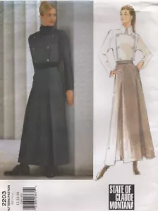 Vogue Schnittmuster 2203 Jacke & Rock von Montana Pleats Größe 12 14 16 UNGESCHNITTEN - Bild 1 von 13