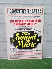 Vintage Theatre Poster Coventry sound of music Rare Item