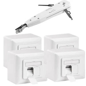 Fixpoint Anlegewerkzeug für LSA mit 4x Netzwerkdose Cat-6 Universale white HQ - Bild 1 von 3