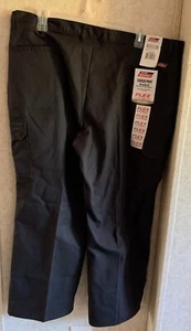 Dickies Men's Pants Cargo New Relaxed Fit Size 44 x 30 Straight Leg Black Flex - Picture 1 of 5