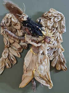 Vintage Armando Adrian-Lopez 3D Mixed Media Heiliger Engel mit Baby Jesus Santa Fe Santos - Bild 1 von 12