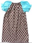 Haley and the Hound Girls Dress Size 4T Turquoise Brown Blue Moroccan Print USA