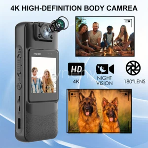 4K Camcorder Wifi Mini Police Body Camera HD Video DVR IR Night Cam Support 256G - Picture 1 of 29