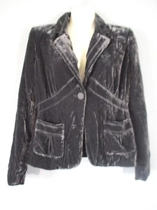 Axcess by Liz Claiborne Damen Gr. 4 Velours Silber Jacke Mode Blazer - Bild 1 von 12