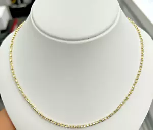 BRAND NEW 14k Two Tone Diamond Cut Gold Chain 9.4 Grams 18" Long 2.5mm Necklace - Picture 1 of 5