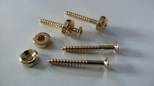 New 4 VIS + Washers GOLD 42mm for neck plate - guitar and bass - Picture 1 of 2