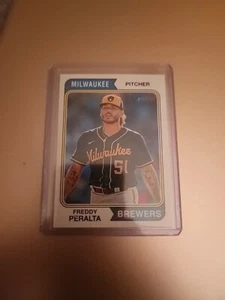 2023 Topps Heritage Baseball # 581 Freddy Peralta - Picture 1 of 3