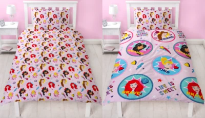 Juego de cama oficial de princesas Disney sin miedo - reversible de cubierta de edredón individual    Foto 1 de 4