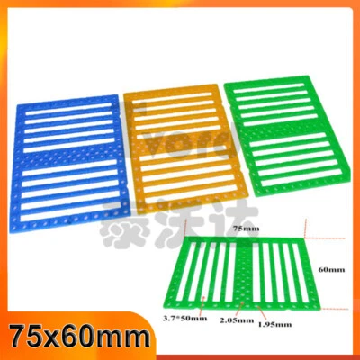 Car Chassis 75*60mm Perforated Plastic Panel Car Frame DIY For Robot Toy Model - Image 1 of 4