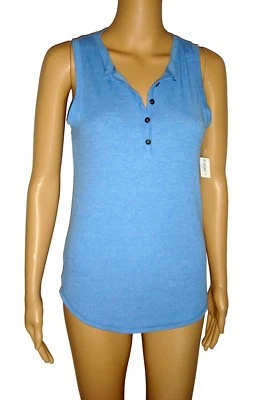 Camiseta sin mangas acanalada deportiva Gap Body para mujer azul nueva con etiquetas mediana Foto 1 de 4