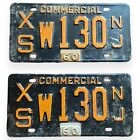 VTG 1960 - New Jersey - Commercial License Plate Set - X/S NJ - With 1960 Tabs
