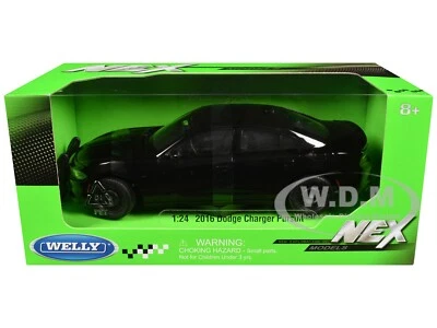 Dodge Charger Persecución Policía 2016 coche fundido a presión negro 1/24 sin marca de Welly 24079 Foto 1 de 4