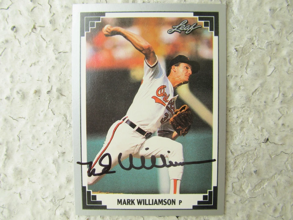 Orioles Mark Williamson Signed Autographed 1991 Leaf Mint - Image 1 of 1