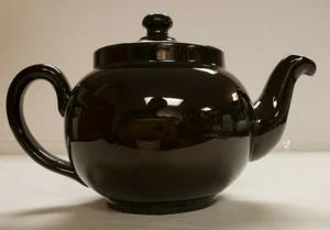 Tea Pot w lid, Single serving, Marked L.B. inside A, Brown Ceramic,  (C32) - Picture 1 of 5