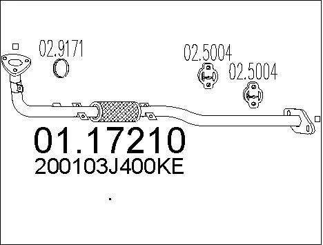 TUYAU D'éCHAPPEMENT NISSAN PRIMERA 2.0 16V,PRIMERA HATCHBACK 2.0 16V - Photo 1/2