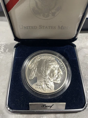 2001 US MINT SMITHSONIAN AMERICAN BUFFALO COMMEMORATIVE PROOF COIN $1 Cover