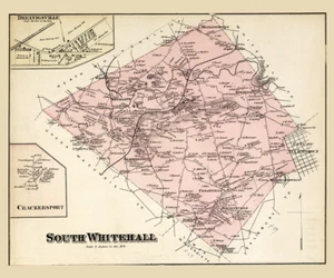 1876 Map of South Whitehall Township Lehigh County Pennsylvania - Picture 1 of 2