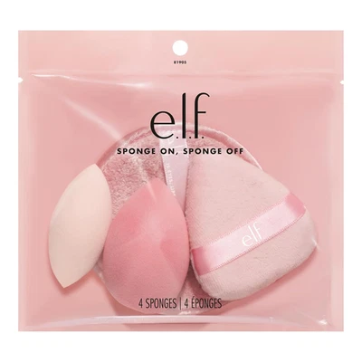 E.L.F. Sponge On, Sponge off Kit, 4-Teiliges Make-Up-Schwamm-Set Zum Makellosen  - Bild 1 von 4