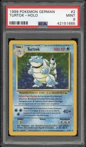 1999 Pokemon DEUTSCH Unlimited Base Set Turtok-Blastoise Holo 2/102 PSA 9 MINT - Bild 1 von 2