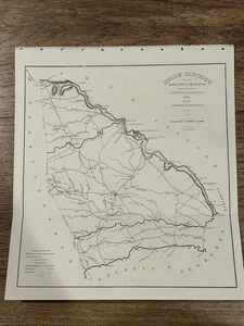 Antike Karte von Union County, South Carolina von 1825 (nachgedruckt 1980) 12,5”x11” - Bild 1 von 11