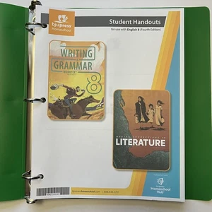 BJU Press Writing Grammar Literature Student Handouts English 8 Homeschool Curri - Picture 1 of 13