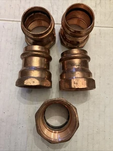 Lot Of 5. Mueller Streamline 1 1/4 Female Threaded NPT Copper Adapter - Picture 1 of 4