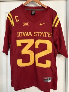 Iowa State Cyclones #32 David Montgomery Nike XL Cardinal & Gold Jersey New - Picture 1 of 4