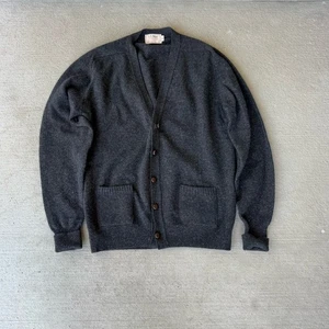 L.L. Bean 100% Virgin Wool Cardigan Sweater Gray Button Front Pockets Men’s M - Picture 1 of 5