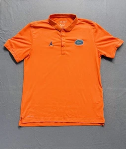 Nike Air Jordan Florida Gators Polo Shirt Orange Mens Medium Golf NCAA - Picture 1 of 10