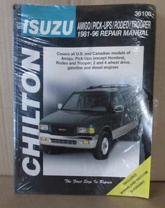 CHILTON 36100 1981-1996 ISUZU AMGO,PICK-UPS,RODEO,TROOPER REPAIR MANUAL - Bild 1 von 9