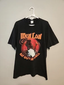 Meat Loaf Bat Out of Hell Tour 90s Vintage T Shirt Rock Size 2XL black - Picture 1 of 12