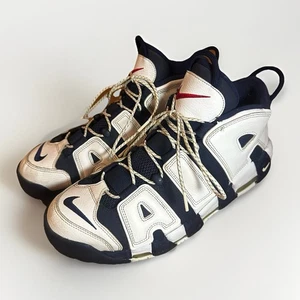 Nike Air More Max Uptempo Olympic Para hombres Talla 13 Zapatos Azul Marino Blanco 414962-104 - Imagen 1 de 6