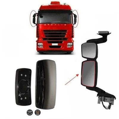 VETRO SPECCHIO RETROVISORE TERMICO ADATTO IVECO EUROCARGO STRALIS TRAKKER ASTRA - Immagine 1 di 2