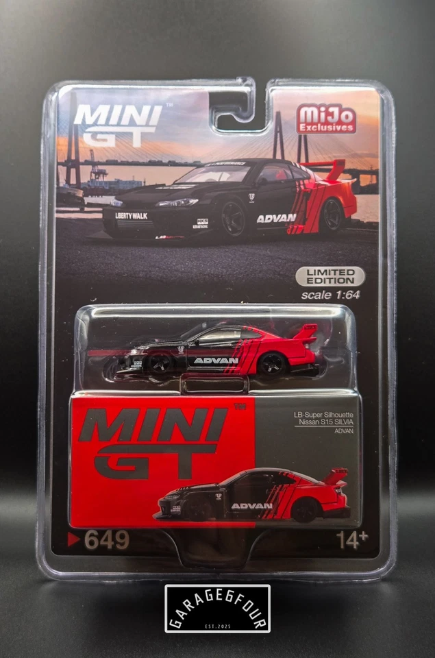 MINI GT Nissan LB-Super Silhouette S15 Silvia ADVAN 1/64 Foto 1 de 1
